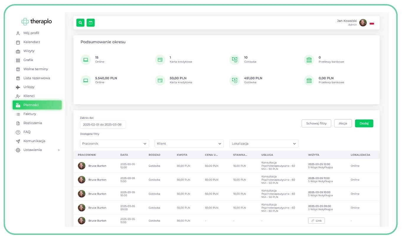 program do rejestracji pacjentów, oprogramowanie medyczne, rejestracja pacjentów online, theraplo
